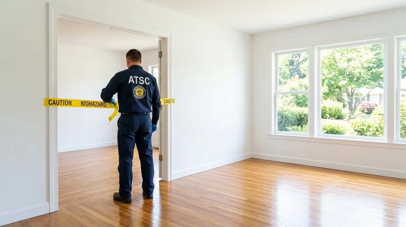 Certified biohazard cleanup crew performing Crime Scene Cleanup in Winthrop